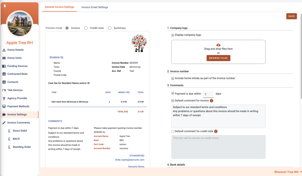 Custom Invoices